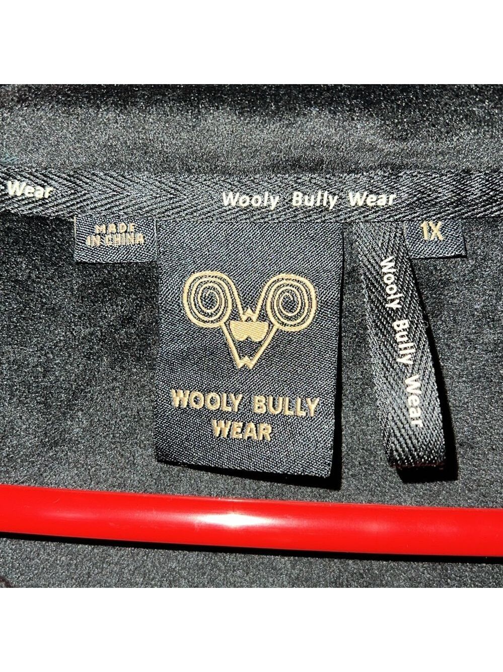 WOOLY BULLY WEAR Gray and Black QUARTER Zip jacket with High Collar. 1X - Picture 2 of 11
